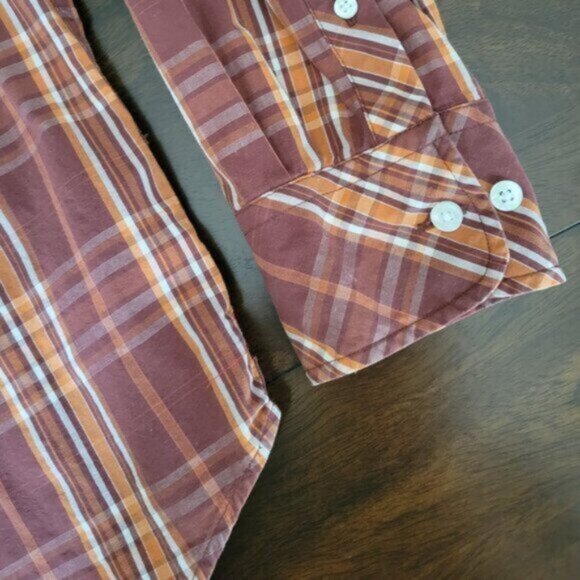 Canterbury of New Zealand Plaid Button Down Shirt Long Sleeve Size L - Picture 7 of 13